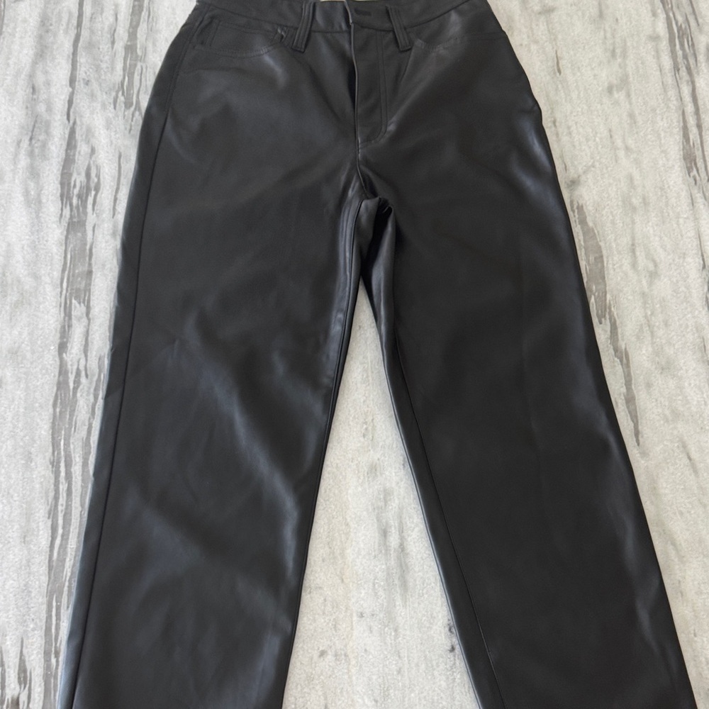 Madewell Black Faux Leather Pants